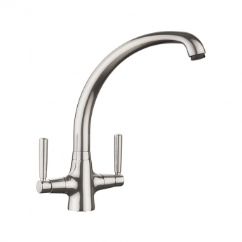 Rangemaster Aquavibe Dual Lever Kitchen Sink Mixer Tap - Brushed