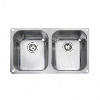 Rangemaster Classic 3535 2.0 Bowl Kitchen Sink with Waste Kit 787mm L x 472mm W - Stainless Steel