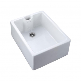Rangemaster Classic Belfast 1.0 Bowl Ceramic Kitchen Sink 595mm L x 455mm W - White