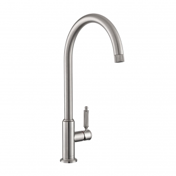 Rangemaster Hemlock Single Lever Kitchen Sink Mixer Tap - Brushed Nickel