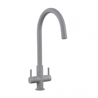 Rangemaster Igneous Granite Dual Lever Kitchen Sink Mixer Tap - Dove Grey