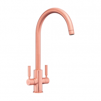Rangemaster Intense Dual Lever Kitchen Sink Mixer Tap - Brushed Copper