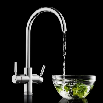 Rangemaster Intense Dual Lever Kitchen Sink Mixer Tap - Chrome
