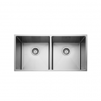 Rangemaster Kube 2.0 Bowl Kitchen Sink with Waste Kit 440mm L x 440mm W - Stainless Steel