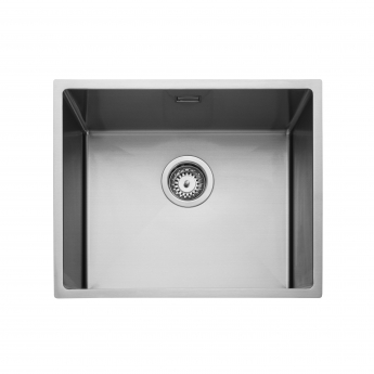 Rangemaster Kube 1.0 Bowl Kitchen Sink with Waste Kit 540mm L x 440mm W - Stainless Steel