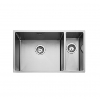 Rangemaster Kube 1.5 Bowl Kitchen Sink RH with Waste Kit 740mm L x 440mm W - Stainless Steel | Product Image
