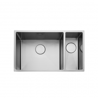 Rangemaster Kube 1.5 Bowl Kitchen Sink RH with Waste Kit 740mm L x 440mm W - Stainless Steel | Product Image