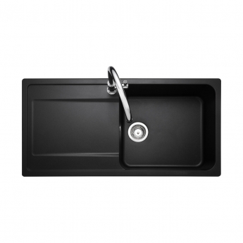 Rangemaster Loa 1.0 Bowl Inset Kitchen Sink with Waste Kit 1000mm L x 500mm W - Charcoal | Product Image