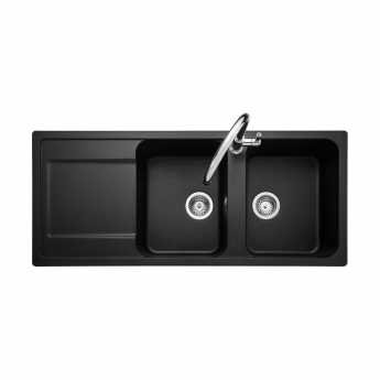 Rangemaster Loa 2.0 Bowl Inset Kitchen Sink with Waste Kit 1160mm L x 500mm W - Charcoal | Product Image