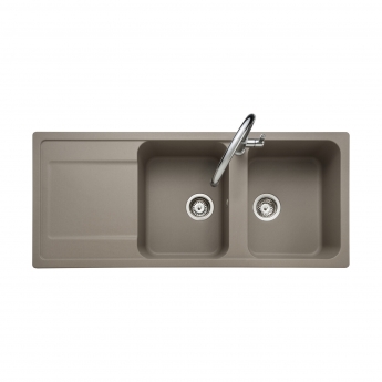 Rangemaster Loa 2.0 Bowl Inset Kitchen Sink with Waste Kit 1160mm L x 500mm W - Pebble | Product Image