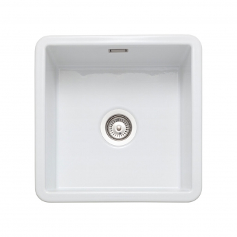 Leisure Loxley 1.0 Bowl Ceramic Kitchen Sink 462mm L x 462mm W - White