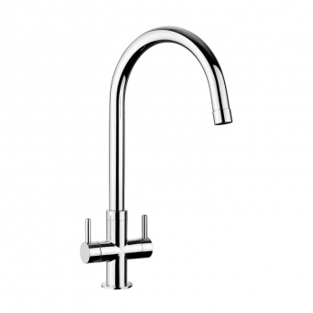 Rangemaster Monorise Dual Lever Kitchen Sink Mixer Tap - Chrome