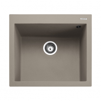 Rangemaster Oridian 1.0 Bowl Inset Kitchen Sink with Waste Kit 570mm L x 500mm W - Pebble | Product Image