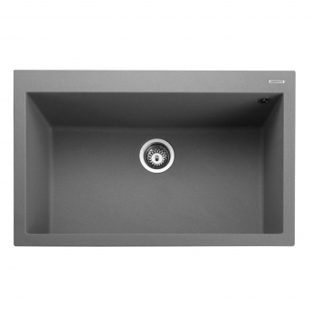 Rangemaster Oridian 1.0 Bowl Inset Kitchen Sink with Waste Kit 790mm L x 500mm W - Concrete
