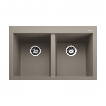 Rangemaster Oridian 2.0 Bowl Inset Kitchen Sink with Waste Kit 790mm L x 500mm W - Pebble