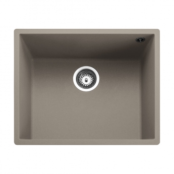 Rangemaster Oridian 1.0 Bowl Undermount Kitchen Sink with Waste Kit 540mm L x 440mm W - Pebble