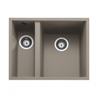 Rangemaster Oridian 1.5 Bowl Undermount Kitchen Sink with Waste Kit 560mm L x 440mm W - Pebble | Product Image
