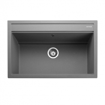 Rangemaster Prato 1.0 Bowl Inset Granite Kitchen Sink with Waste Kit 570mm L x 510 W - Concrete