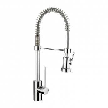Rangemaster Pro Spray Pull-Out Single Lever Kitchen Sink Mixer Tap - Chrome