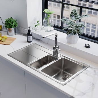 Rangemaster Quadrant Single Lever Kitchen Sink Mixer Tap - Chrome