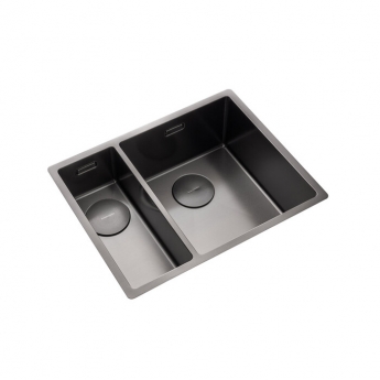 Rangemaster Spectra 1.5 Bowl Kitchen Sink LH & Waste Kit 555mm L x 440mm W - Graphite