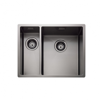 Rangemaster Spectra 1.5 Bowl Kitchen Sink LH & Waste Kit 555mm L x 440mm W - Graphite