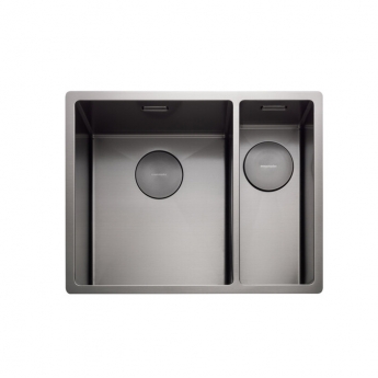 Rangemaster Spectra 1.5 Bowl Kitchen Sink RH & Waste Kit 555mm L x 440mm W - Graphite | Product Image