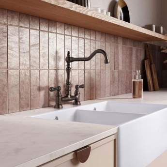 Rangemaster Waverley Dual Lever Kitchen Sink Mixer Tap - English Bronze