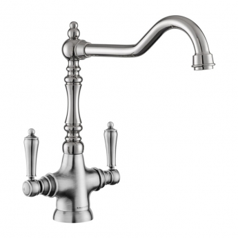 Rangemaster Waverley Dual Lever Kitchen Sink Mixer Tap - Polished Nickel | Product Image