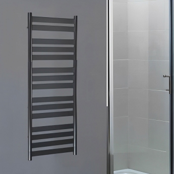 Redroom Azor Flat Panel Heated Towel Rail 1200mm H x 500mm W - Anthracite | Product Image