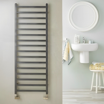 Redroom Baxx Designer Heated Towel Rail 1400mm H x 500mm W - Anthracite | Product Image