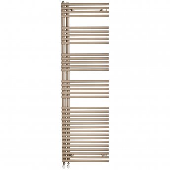 Redroom Omnia Right Handed Designer Heated Towel Rail 1681mm H x 596mm W - Quartz Beige | Product Image