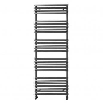 Redroom TT Lux Designer Heated Towel Rail 1355mm H x 496mm W - Matt Black | Product Image