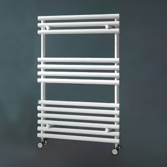 Redroom TT Lux Designer Heated Towel Rail 675mm H x 496mm W - Quartz White