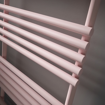 Redroom TT Lux Designer Heated Towel Rail 1635mm H x 496mm W - Blush Pink | Product Image