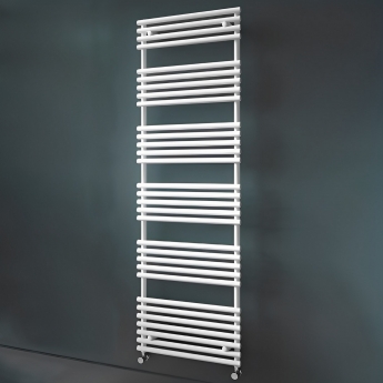 Redroom TT Lux Designer Heated Towel Rail 1635mm H x 596mm W - Quartz White | Product Image