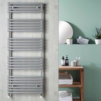 Redroom TT Designer Heated Towel Rail 1355mm H x 596mm W - Titane