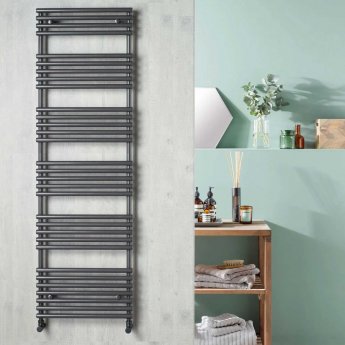 Redroom TT Designer Heated Towel Rail 1635mm H x 596mm W - Anthracite | Product Image