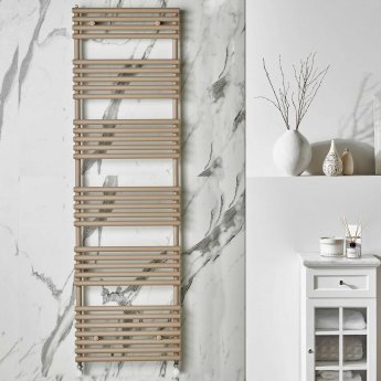 Redroom TT Designer Heated Towel Rail 1635mm H x 596mm W - Quartz Beige | Product Image