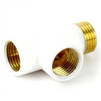 Reina Dual Fuel Tee Piece - White | Product Image