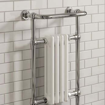 Reina Alicia Radiator Heated Towel Rail 952mm H x 479mm W White/Chrome