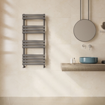 Reina Arbori Designer Heated Towel Rail 1130mm H x 500mm W Anthracite