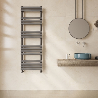 Reina Arbori Designer Heated Towel Rail 1510mm H x 500mm W Anthracite