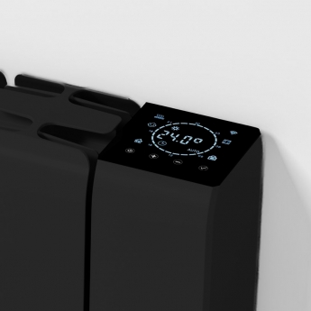 Reina Aron Die Cast Horizontal Electric Aluminium Black Radiator