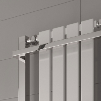 Reina Ashen Designer Radiator Towel Rail 1000mm H x 490mm W - White | Product Image