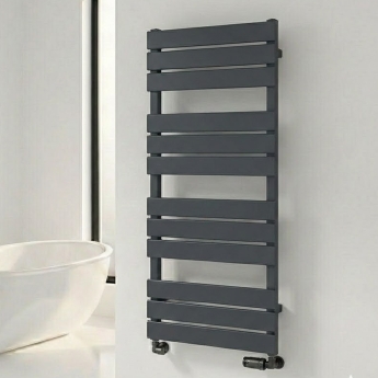 Reina Avola Flat Panel Heated Towel Rail 1124mm H x 500mm W - Anthracite | Product Image