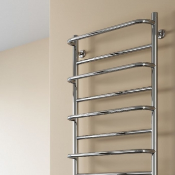 Reina Belbo Designer Heated Towel Rail 1180mm H x 530mm W Polished Stainless Steel