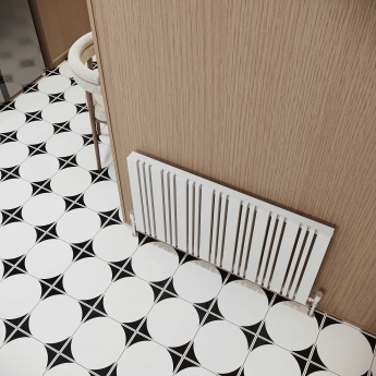 Reina Bonera Designer Horizontal Radiator 550mm H x 456mm W White