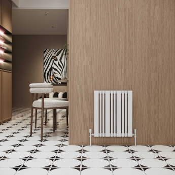 Reina Bonera Designer Horizontal Radiator 550mm H x 456mm W White