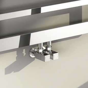 Reina Breno Designer Heated Towel Rail 350mm H x 720mm W Chrome